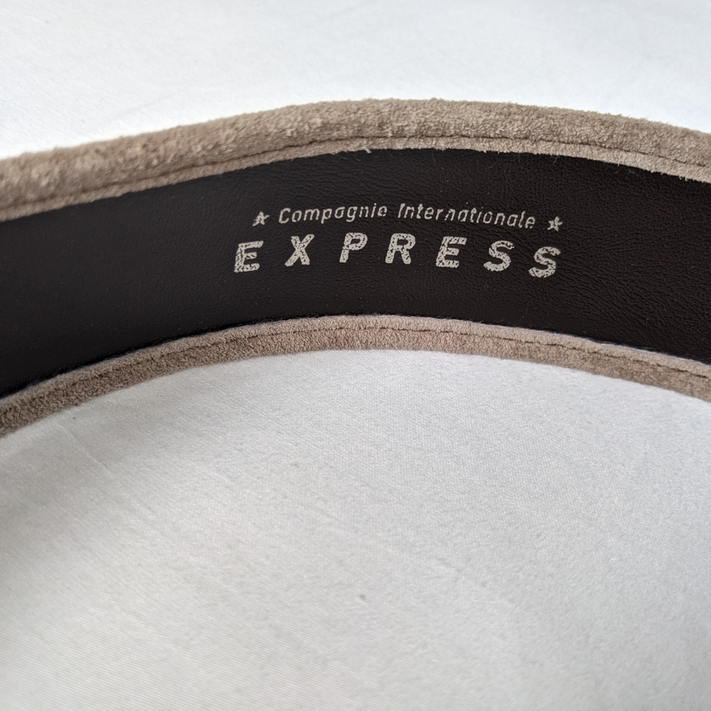 Euc Vintage Leather & Suede Belt 1980s View 3
